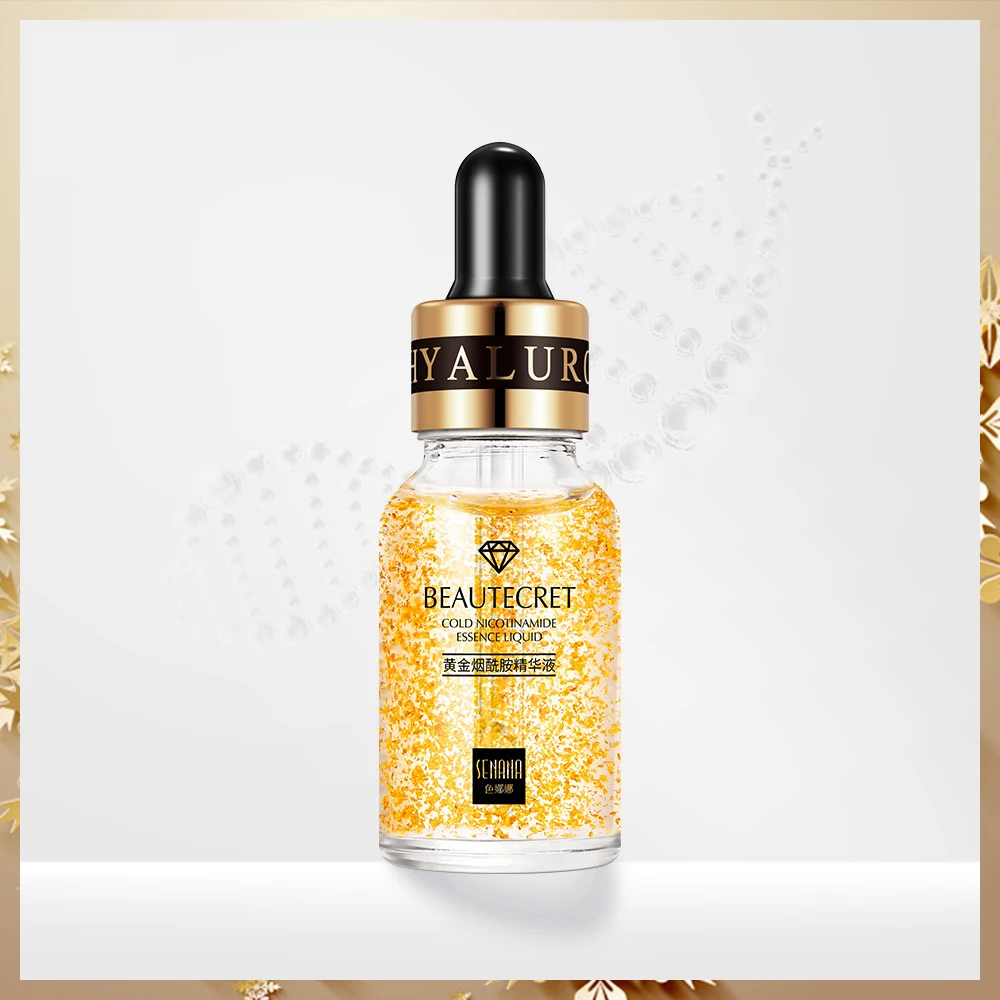 

24K Gold Nicotinamide Face Serum Moisturize SKin Anti Aging Shrink Pore Brighten Lift Skin Face Essence Skin Care Beauty Product