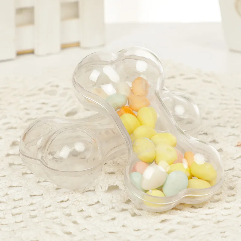 

Plastic Bone Shape Candy Box Birthday Party Wedding Christmas Gift Boxes Jewelry Storage Container Gift Bags Packaging Box