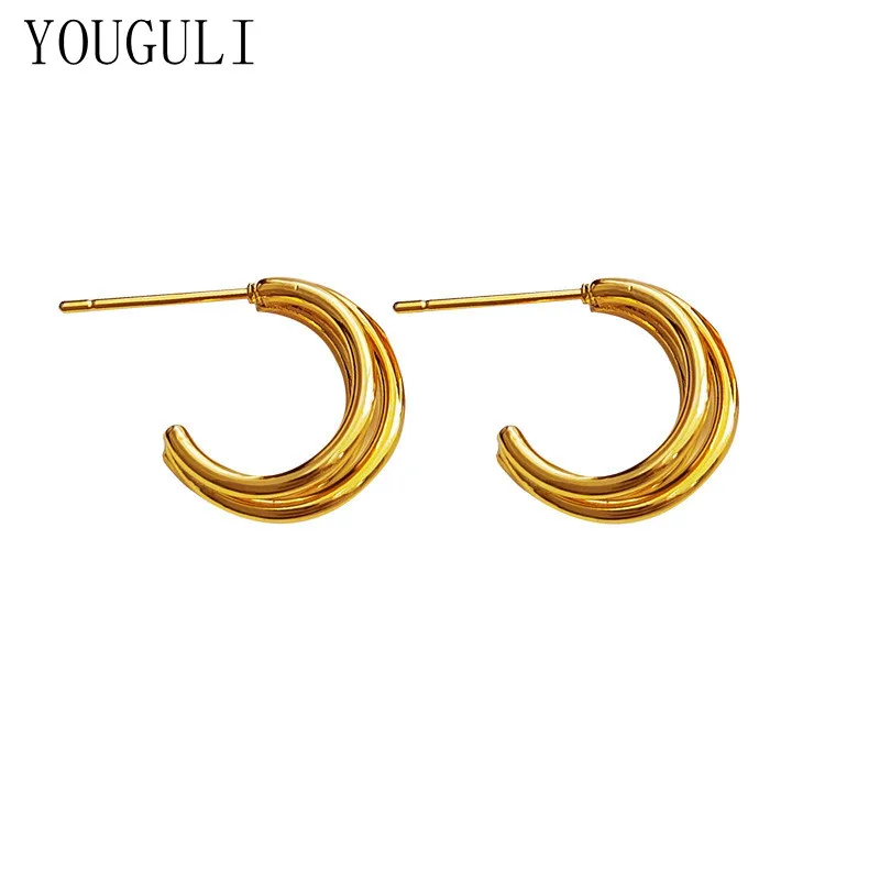 

925 Silver Needle Modern Jewelry Simply Metal Earrings Popular Design Stud Earrings For Women Accessories