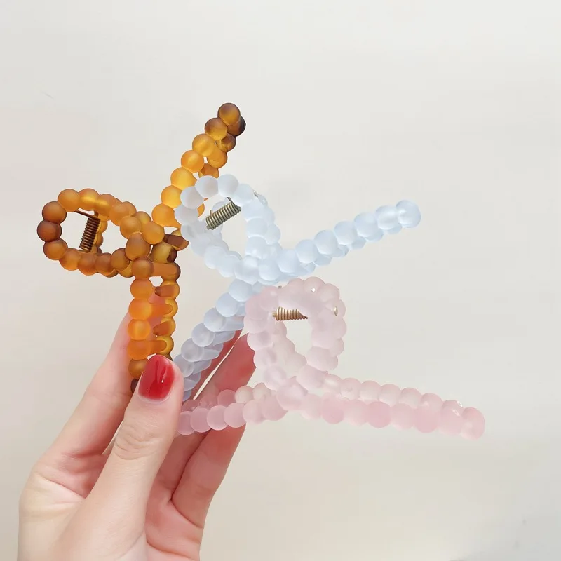 

Korean New Transparent Resin Temperament Big Hair Crab Claw Clips For Women Girls Bun Hair Accessories Ponytail Holder Headwear