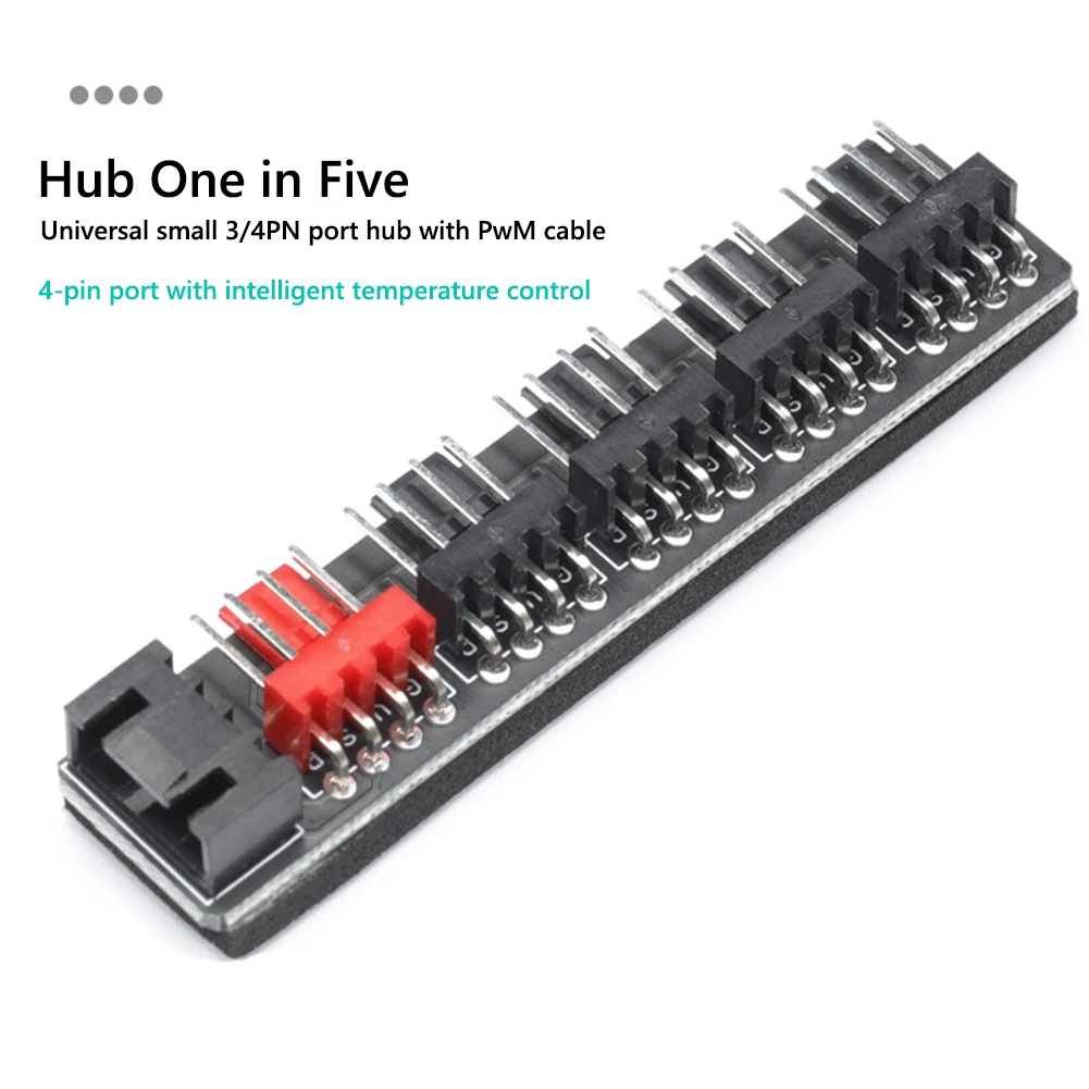 

1 to 10pin fan 4 Pin PWM Cooler Fan HUB Splitter Extension Power Supply Socket PC Speed Controller Adapter Temperature Control