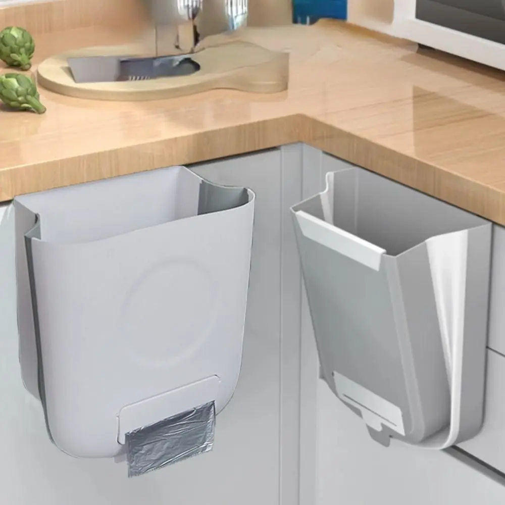 

Small Recycle Trash Kitchen Office Folding Wastebasket Bin Garbage Can Trash Bucket