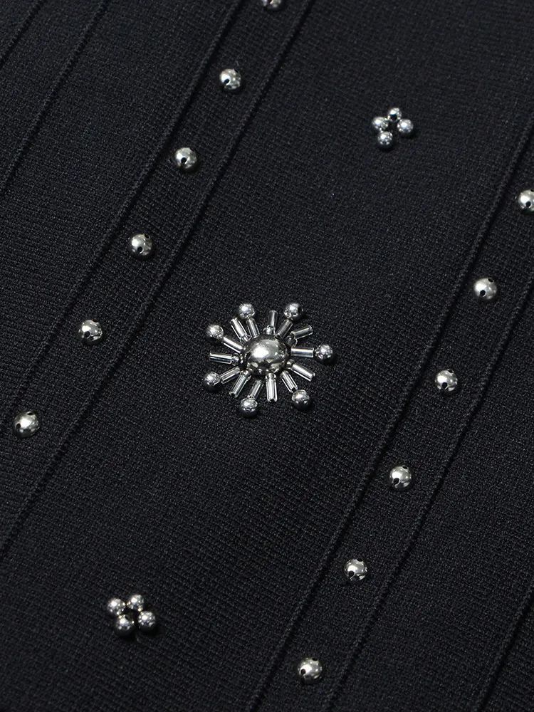 Женское платье с вышивкой TWOTWINSTYLE Летнее мини-платье круглым вырезом и высокой