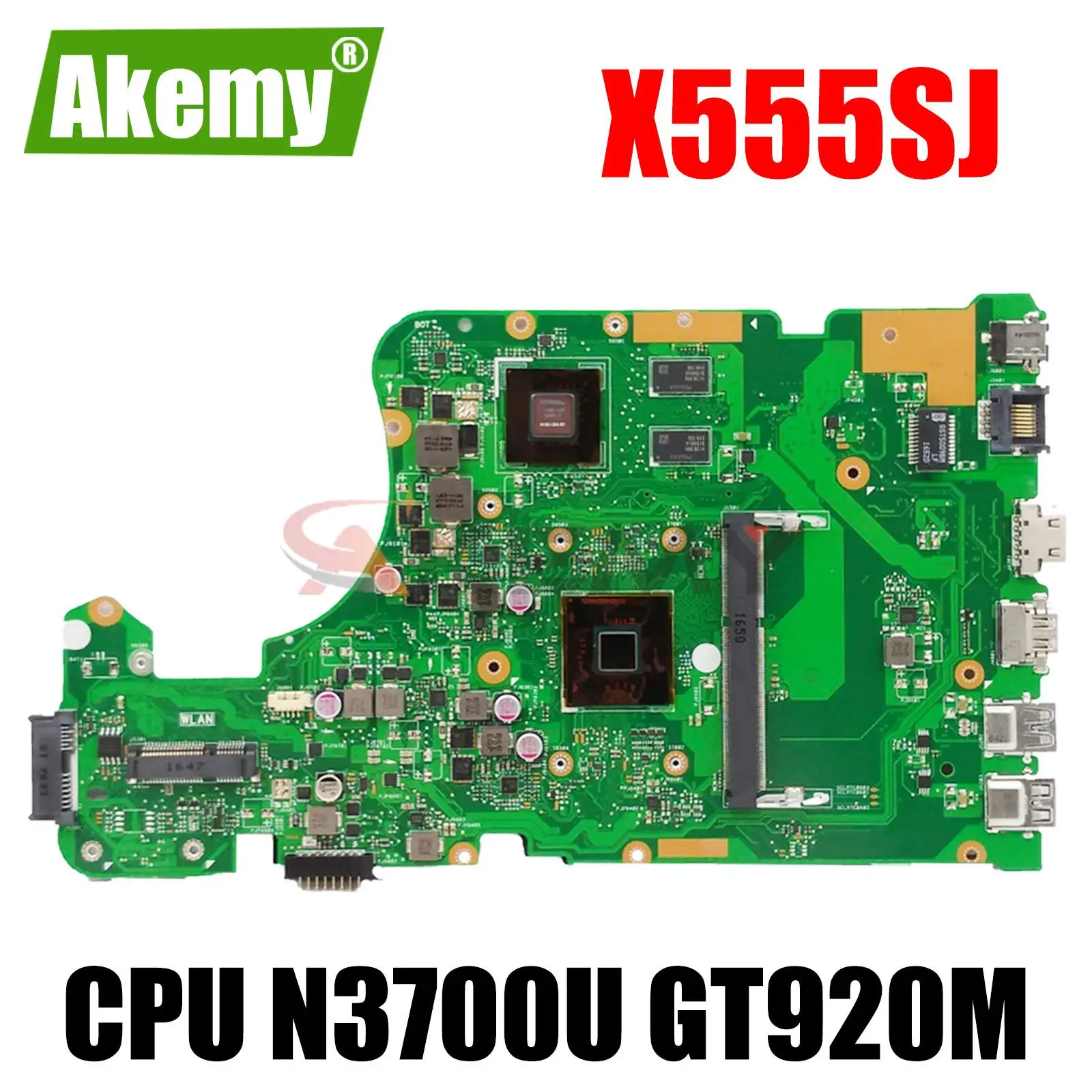 

X555SJ CPU N3700U GT920M Материнская плата Asus X555S X555SJ X555 A555 A555S материнская плата для ноутбука протестирована работает Бесплатная доставка