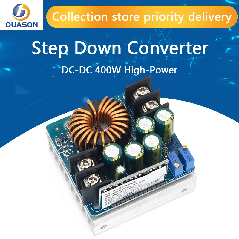 DC-DC 400W High-power Step Down Buck Converter DC 10V-60V Constant Voltage Constant Current Adjustable Power Supply Module