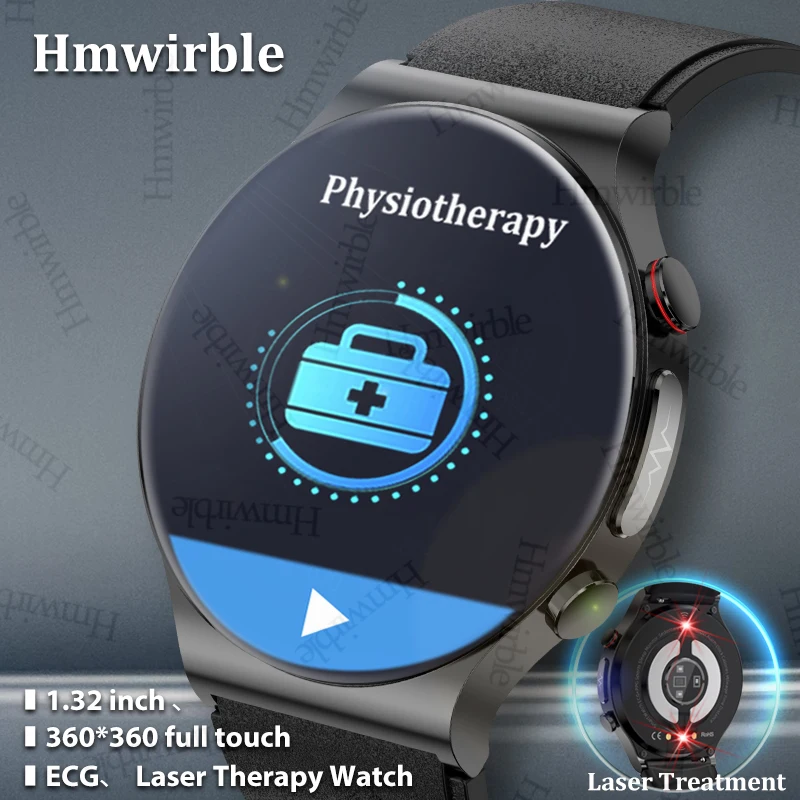 

2022 New Smart Watch Men 1.32 '' Round Blood Pressure Oxigen Fitness Watch Laser Treatment Smartwatch For Men AndriodXiaomi Ios