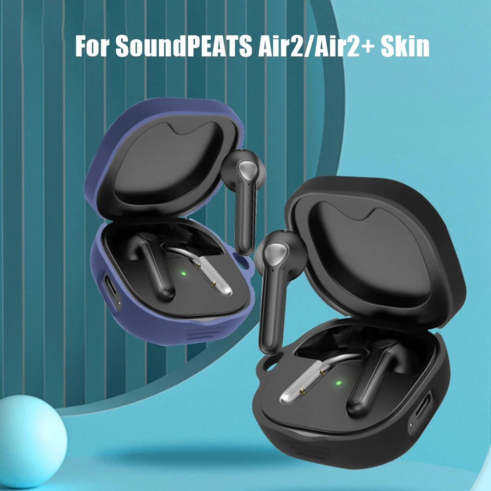 

Transparent Black Red White Blue Green Headphone Case for SoundPEATS Air2/Air2+ Wireless Bluetooth-Compatible TPU Earphone Shell