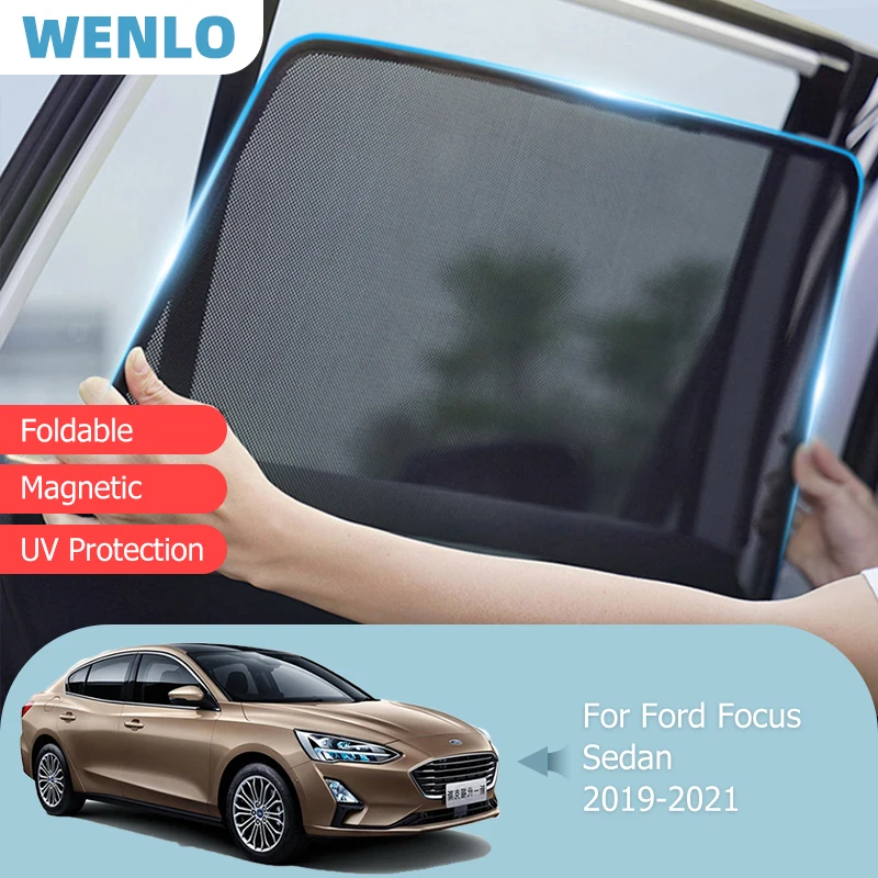 

For Ford FOCUS IV Sedan 2018-2022 Front Windshield Car Sunshade Side Window Blind Sun Shade Magnet Windscreen Visor Mesh Curtain