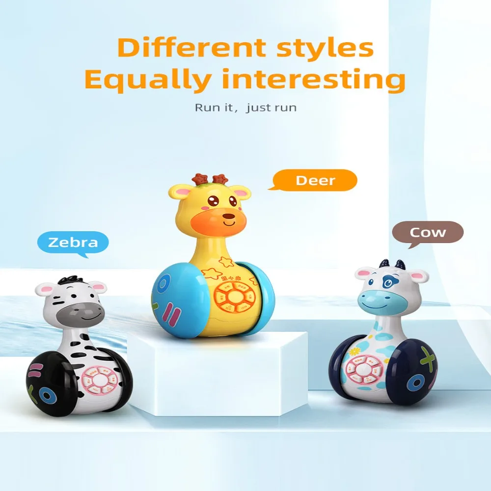 

New Fun Interactive Toy Light Toys Improve Motor Learning Toys Sweet Bell Music Doll Baby Toys Baby Rattles Tumbler