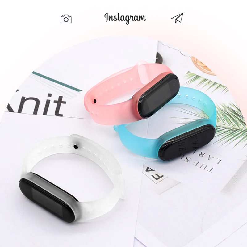 Новый ремешок для Xiaomi mi band 6 5 4 3 сменный Желейный на запястье цветной ТПУ браслет