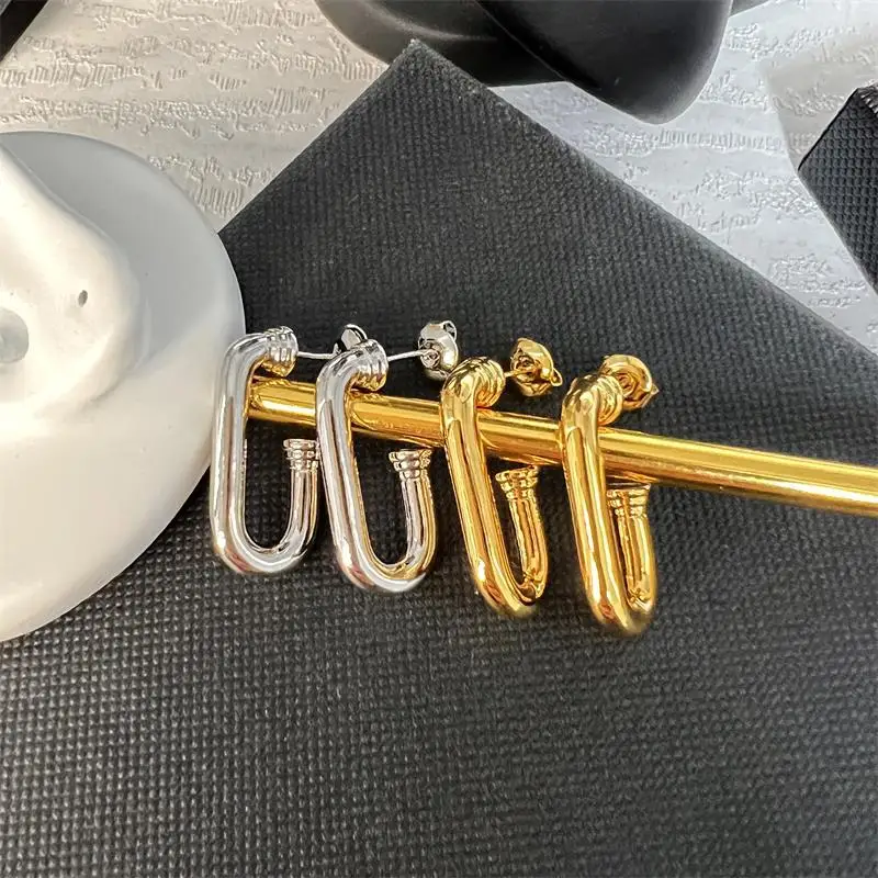 

European and American trends, personalized and versatile, cool style earrings, French niche design, high-end female earrings