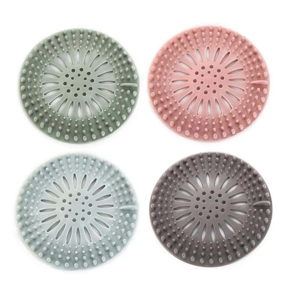 

4 Pcs Sink Filter Hair Catcher Silicone Stopper Handy Installation Household Accessories Multipurpose Bathroom Shower Stoppers