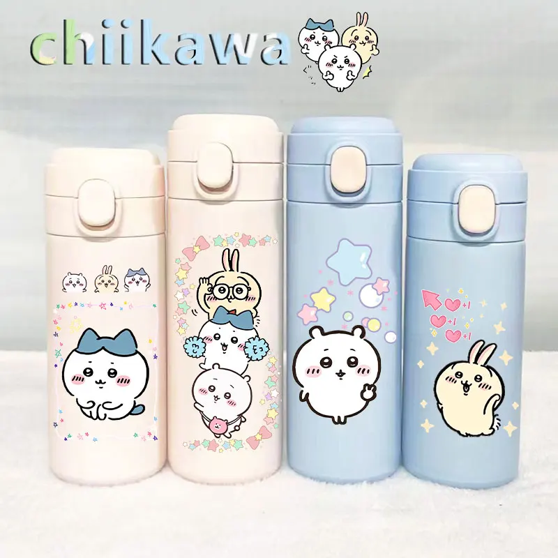 Miniso Chiikawa Вакуумная чашка Hachiware USAGI Спортивная бутылка для воды термальная