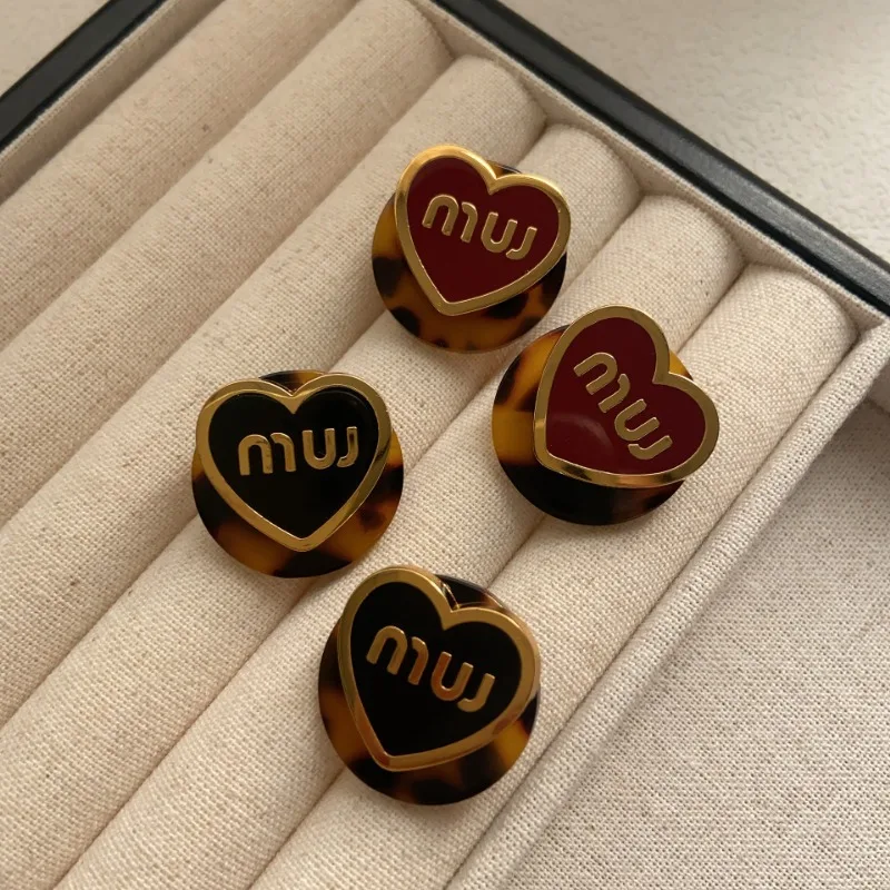 Серьги с геометрическими буквами в форме сердца для женщин корейские модные