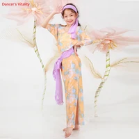 childrens belly dance suit for oriental dance performance dress dance dress robe with headscarf girls baladi shaabi robes