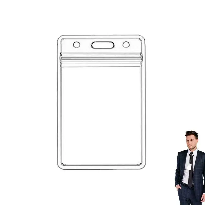 

Прозрачный держатель для ID значков, водонепроницаемый вертикальный защитный значок для ID-карт, защита для офисных принадлежностей, защита ...