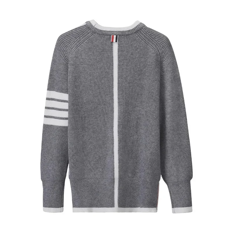 Browin Tb новый пуловер из овечьей шерсти с круглым вырезом свитер повседневная