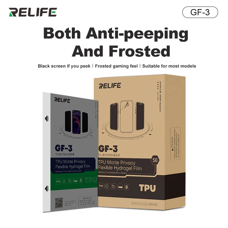 Защитная пленка RELIFE GF-3 матовая Гидрогелевая с полным покрытием экрана защита