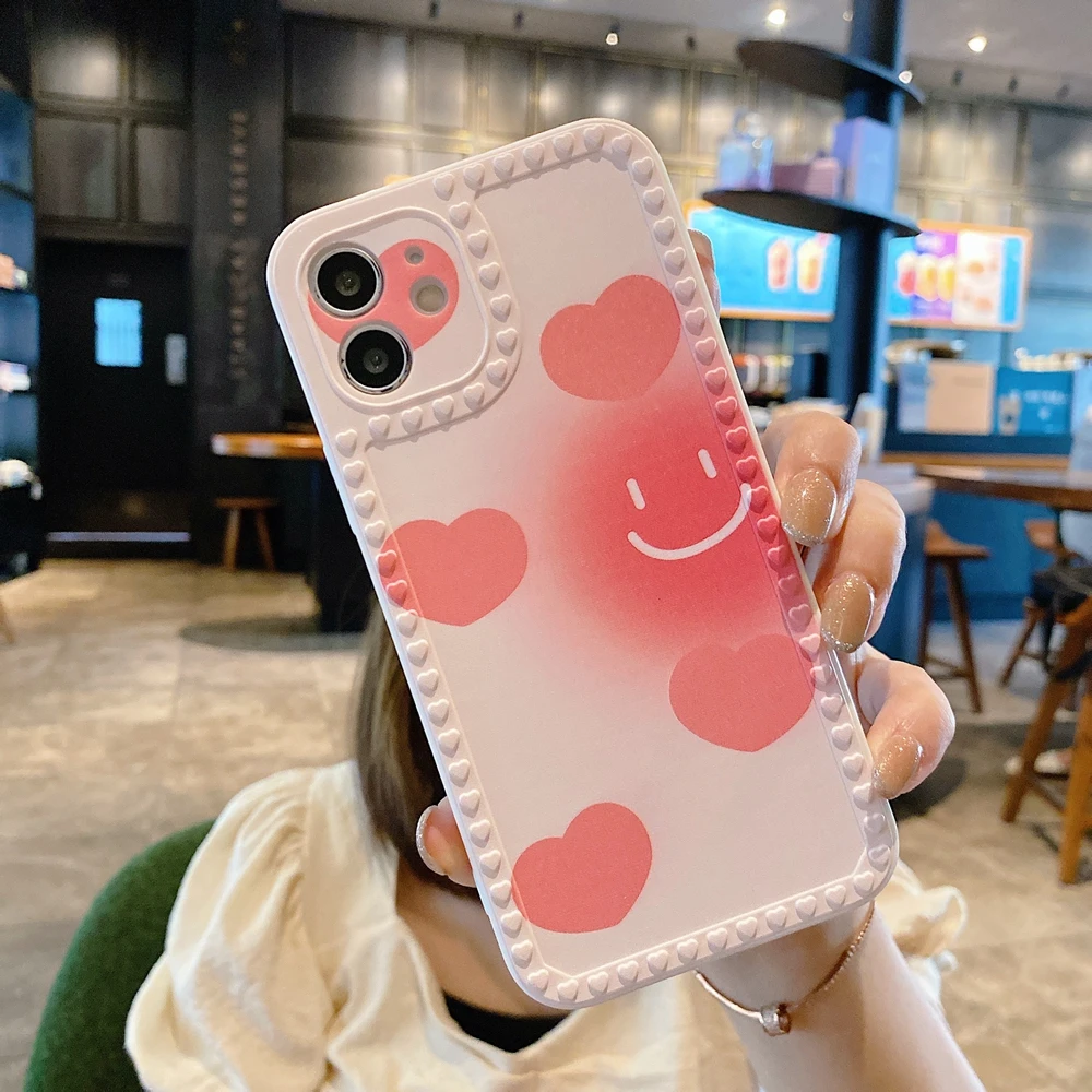 Cute Cartoon Love Heart Silicone Cover Case for Samsung Galaxy S20 FE S20 Plus Note 20 Ultra 10 Lite A51 A71 A32 A12 A11 A52 A72