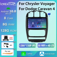 qled android 10 0 car radio multimedia video player for dodge caravan 4 for chrysler grand voyager rs 2000 2012 gps serero bt