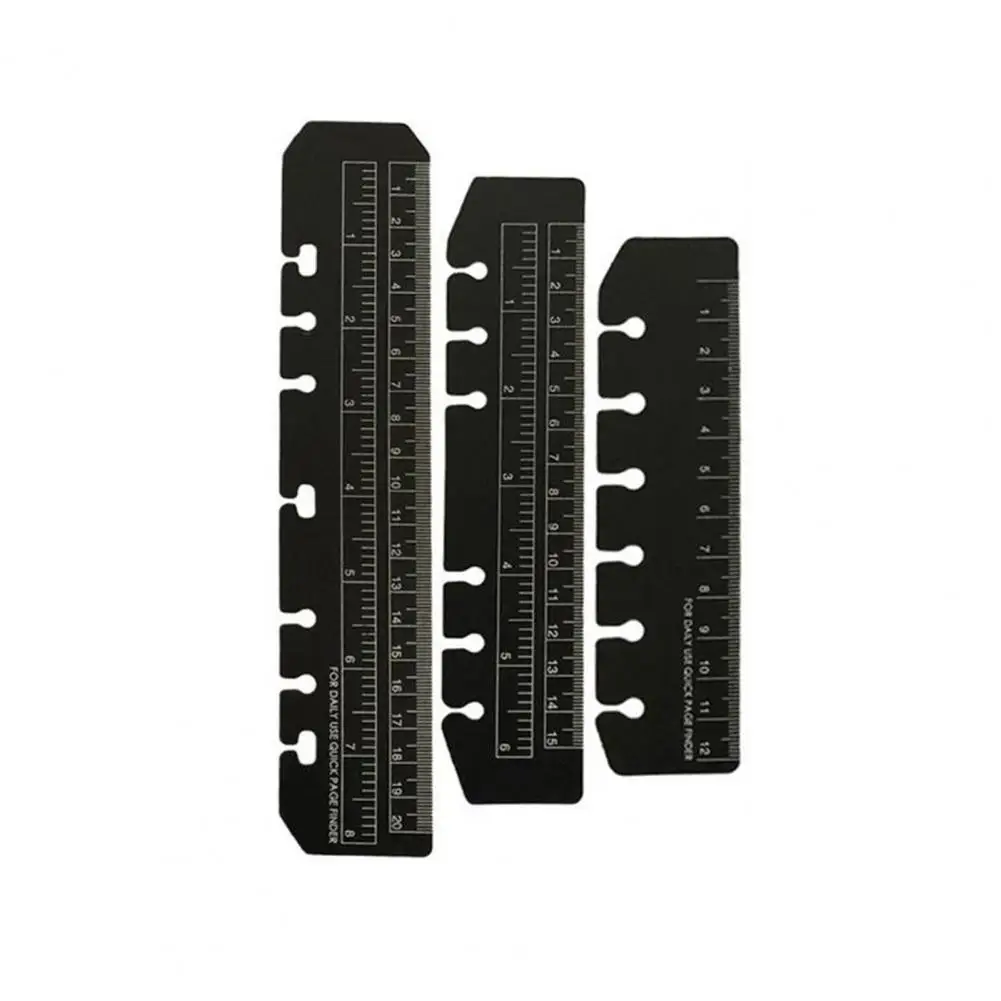 

3Pcs Convenient Bookmark Ruler More Thicken Anti-deform Album Ruler Practical Precise Scrapbook Ruler