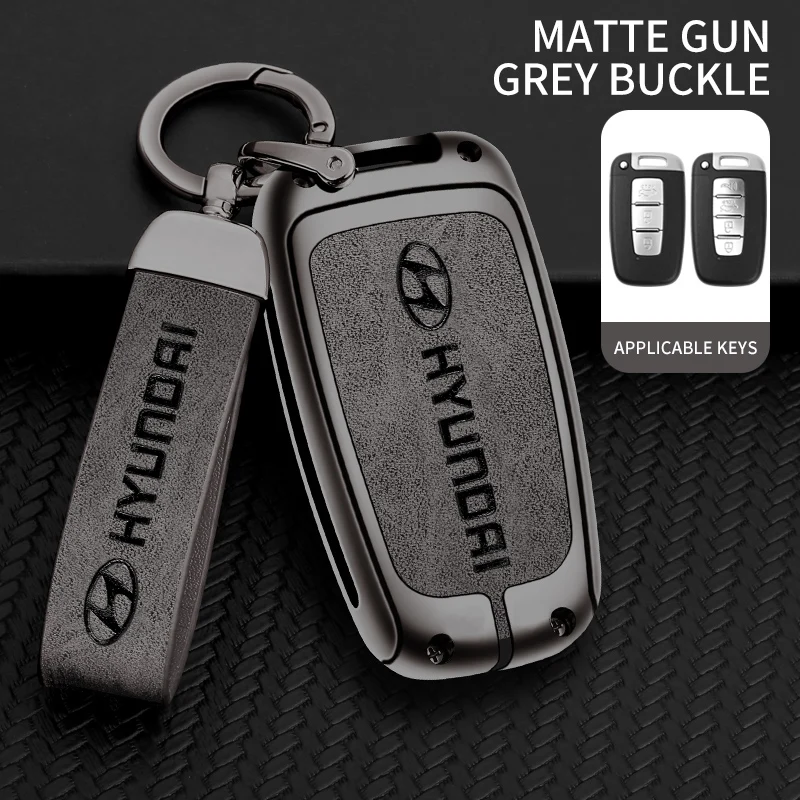 Кожаный Автомобильный ключ из цинкового сплава полная защита для Hyundai IX35 Elantra Sonata