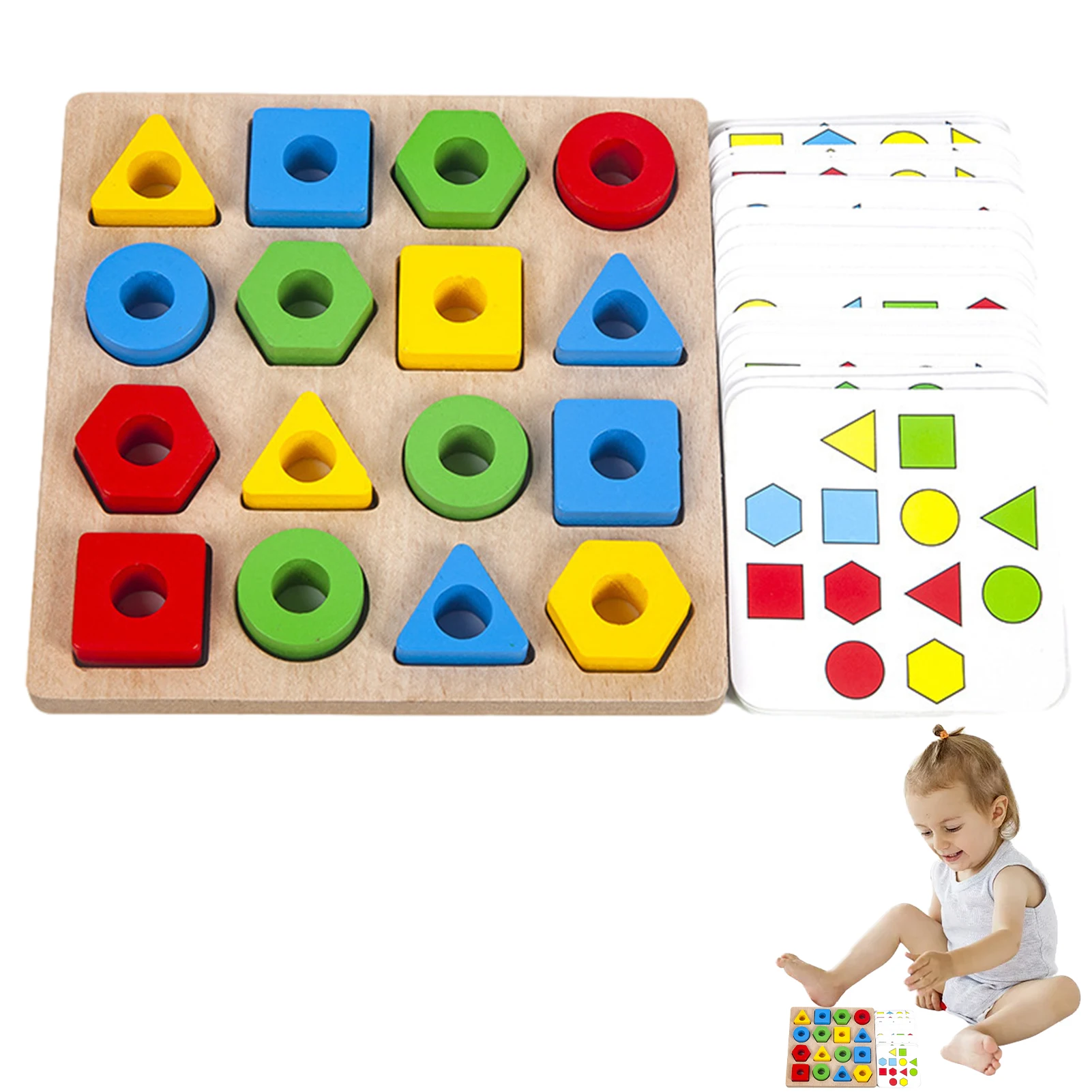 

Montessori Shape Sorter Board Preschool Educational Learning Montessori Toys For Kids Toddler Puzzles Colorful Shape Board Game