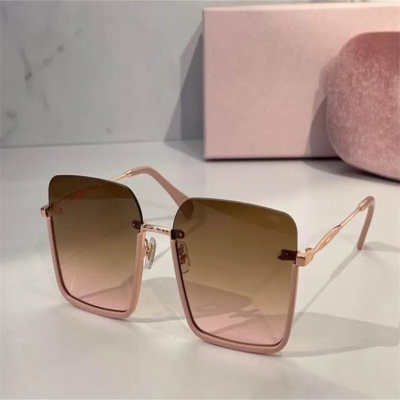 

2022 Fashion high quality square half frame classic fashion luxury women sunglasses anti-radiation anti-glare boutique glasses