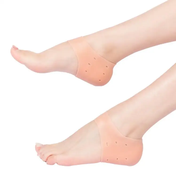 

2Pcs New Silicone Feet Care Socks Moisturizing Gel Heel Thin Socks with Hole Cracked Foot Skin Care Protectors Foot Care Tool SN