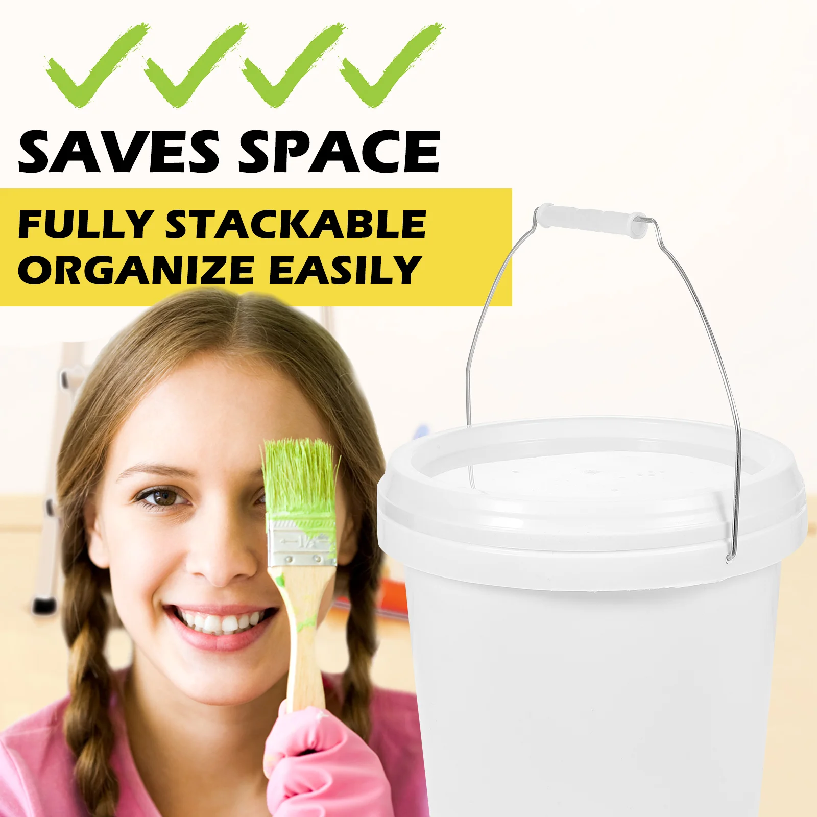 Ведро на 5 л с крышкой ведра крышками для краски складная ванна хранения пигмент 1