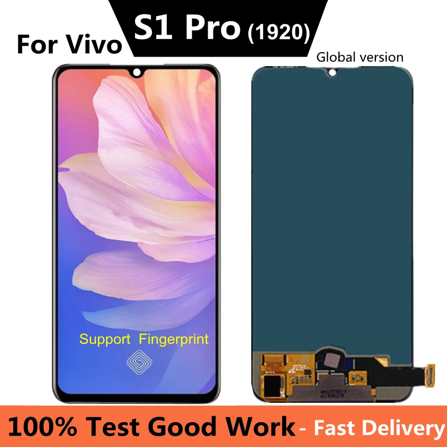 

6.38" OLED For Vivo 1920 LCD Display Touch Screen Digitizer Assembly Replacement for Vivo S1 Pro Global display