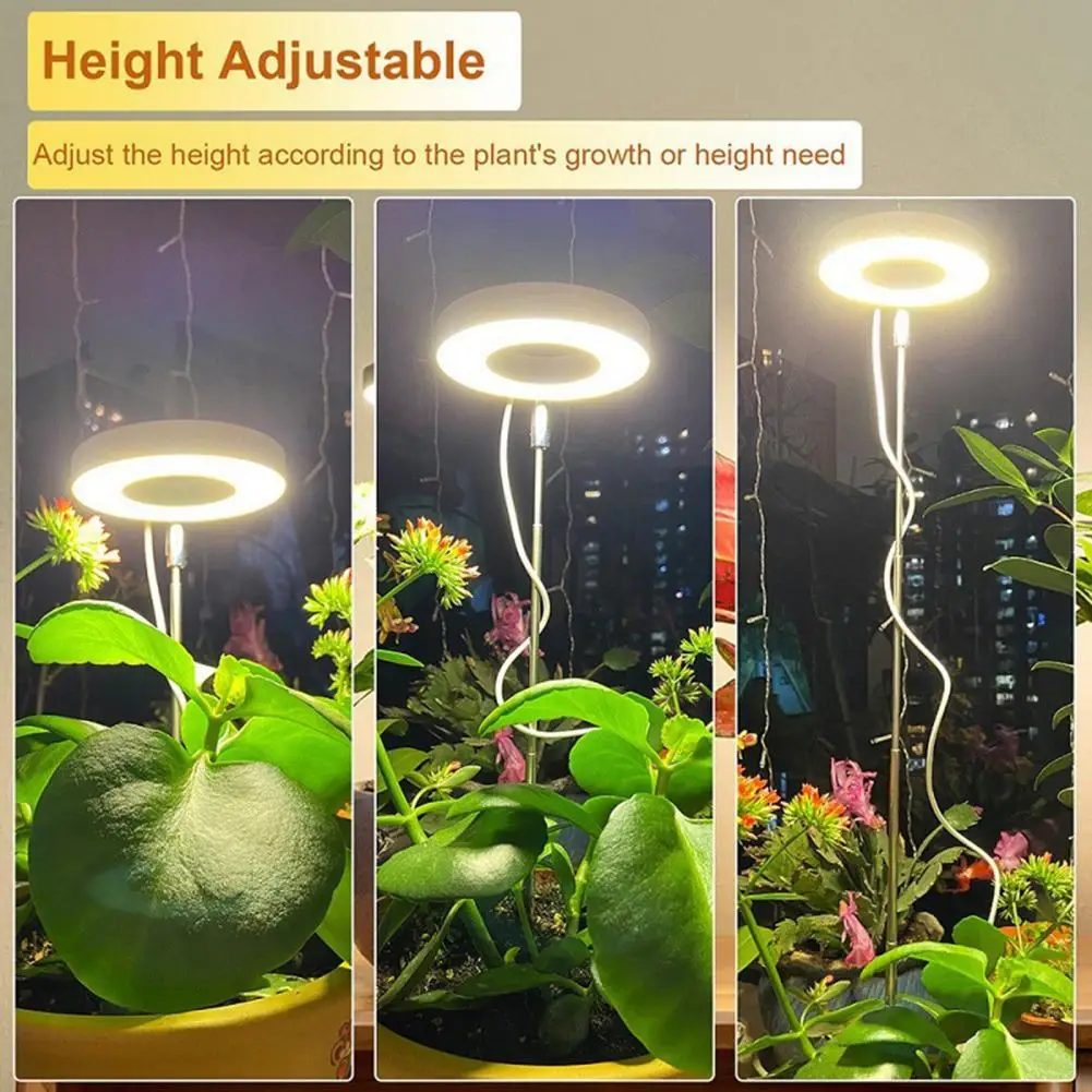 

Gardening Tool Telescopic Grow Light Full Spectrum Desk Growth Lamp for Indoor Plants Adjustable Timer Dimmable for Plants