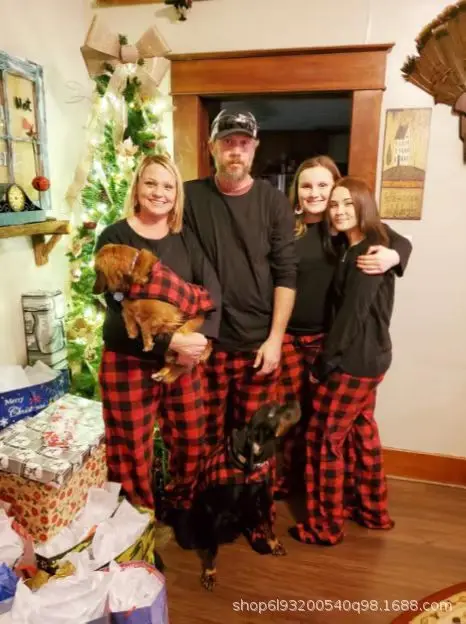 New Amazon Ebay2022 European and American Christmas new parent-child home set pajamas