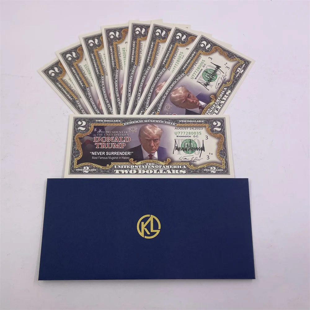 Wholesale 10PCS /100PCS Donald Trump Dollar Paper Statue of Liberty UV Anti-counterfeiting Serial Number Banknote Collection