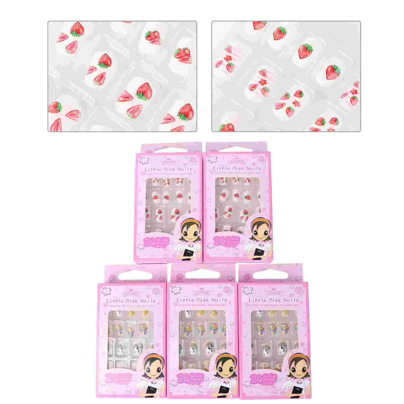 

Nail Nailspress Kids Falseshort Fake Girls Tip Kit Acrylic Childrensetrainbow Sticker Stickmanicure Supplies Artificial Little