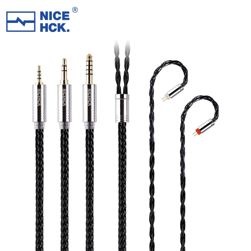 NiceHCK BlackInk HiFi кабель 5N OCC + посеребренный OCC провод 3,5/2,5/4,4 мм QDC/MMCX/0,78 2Pin для ZERO EA500 Cadenza HOLA EDX Pro