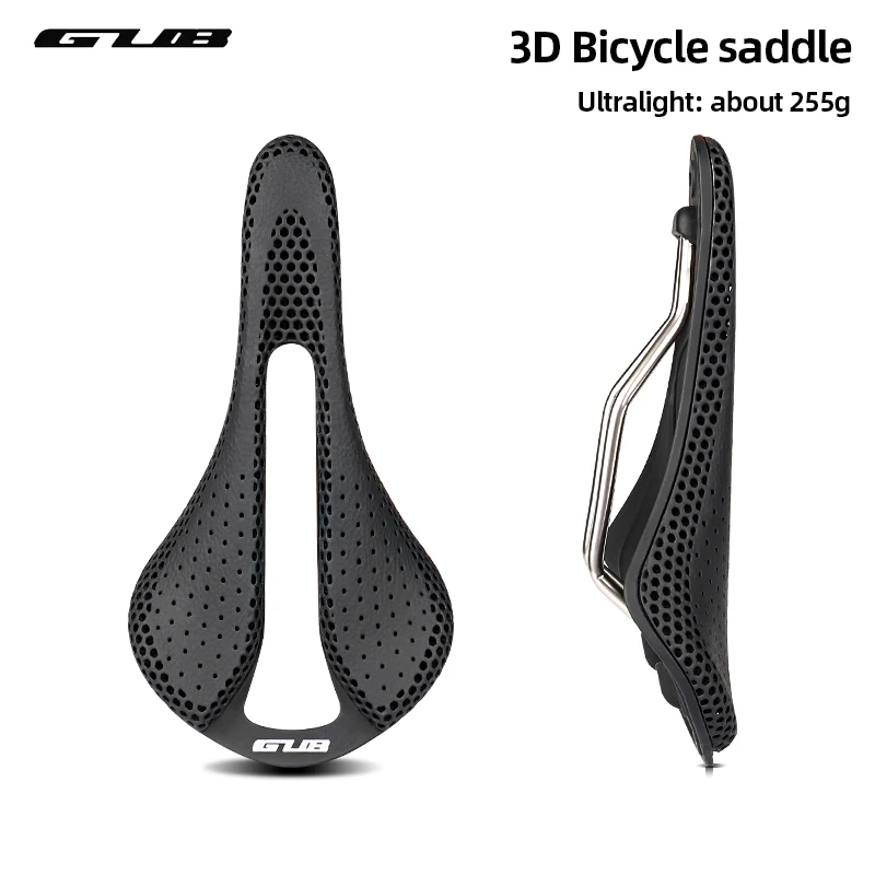 

GUB Soft 3d Printed Saddle Racing Bike 255g Ultralight Mountain-bike Seat Hollow Cycling Cushion Anti-shock Bicycle Accessories