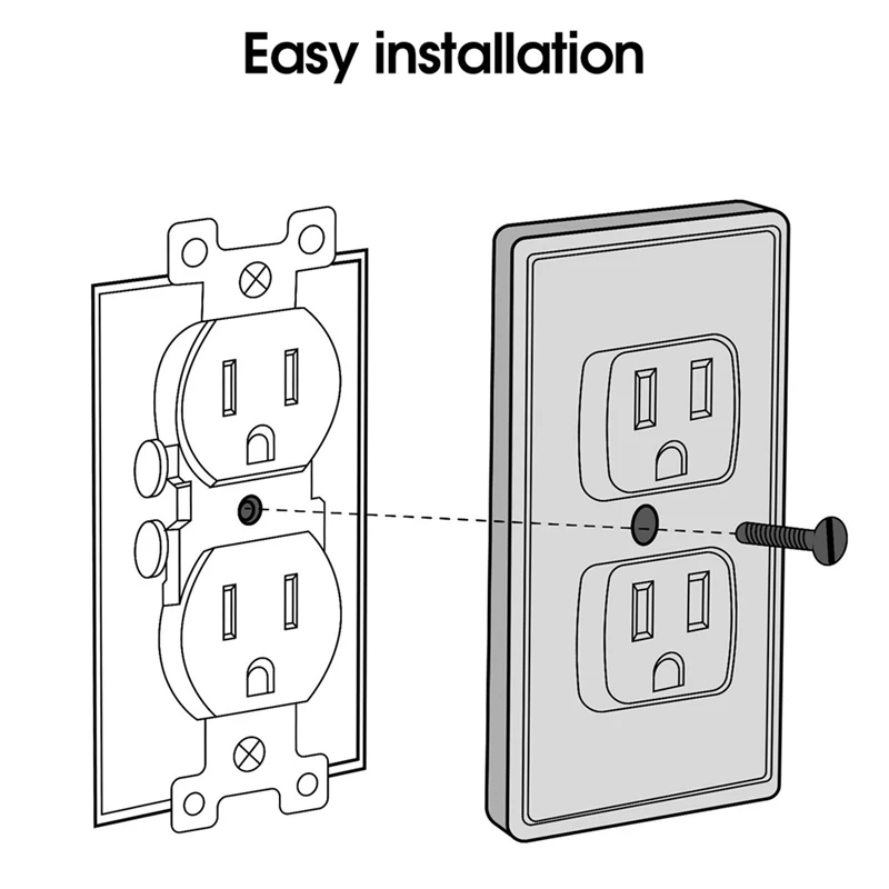 6-Pack Safety Self-Closing Outlet Covers Wall Socket Plate Automatic Sliding Cap Cover For Child Proofing Outlets