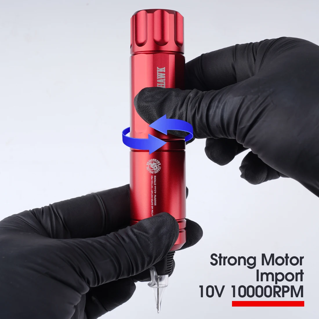 Ручка для татуировок Dragonhawk регулируемая яркая моторная лампа длина хода 4 мм