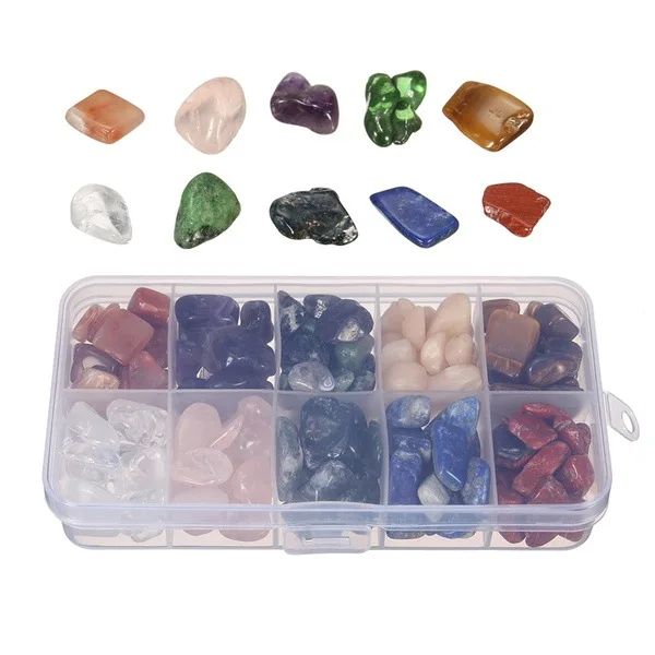 

Arts Irregular Crystal Chips Stone Beads Gemstone Beads Kit Crushed Chunked Crystal for Jewelry Making Decor Crafts Crystal Bead