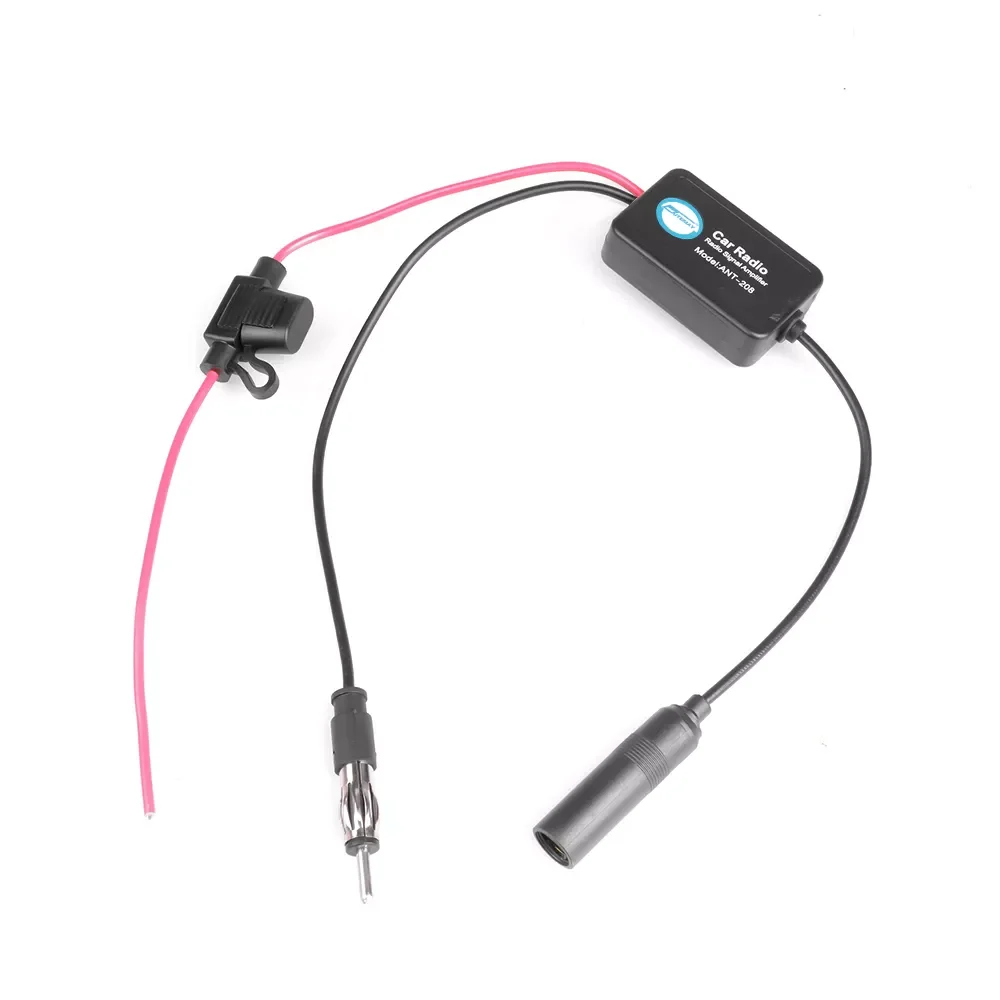 

kebidumei 12V Auto Car Radio FM Antenna 25dB Signal Amplifier Booster For Marine Car Vehicle Boat 330mm FM Amplifier