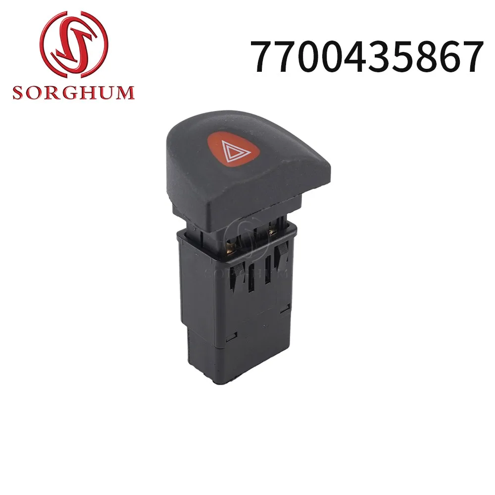 

SORGHUM 7700435867 For Renault Megane I MK1 1995 1996 2003 Auto Emergency Hazard Warning Switch Double Flash Lights Button 8Pins