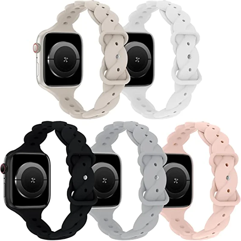 

Ремешок силиконовый для Apple Watch band 45 мм 44 мм 40 мм 41 мм 49 мм 42 мм 38 мм 44 40 мм, браслет correa iWatch series 7 4 3 6 se 8 Ultra