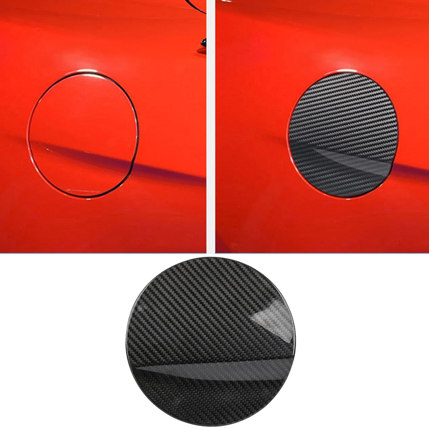 

Fuel Tank Cap Trim Cover Decoration Sticker for Ford Mustang 2015 2016 2017 2018 2019 2020 2021 2022 Car Exterior Accessories