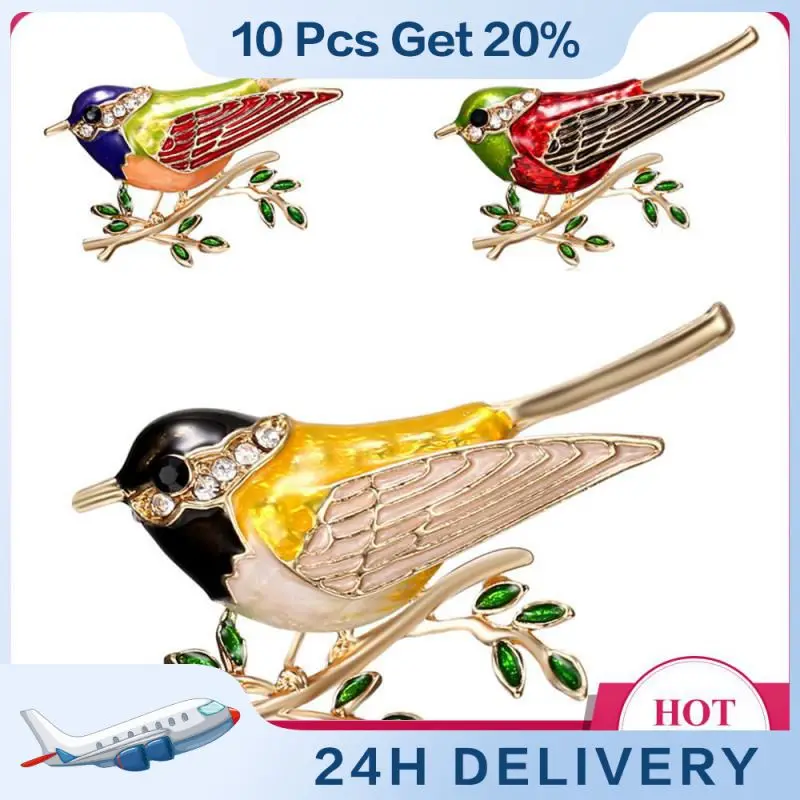 Винтажная брошь в виде птицы, булавки, милая бриллиантовая брошь, модные ювелирные изделия, Подарочная брошь на пальто, платье, украшение одежды