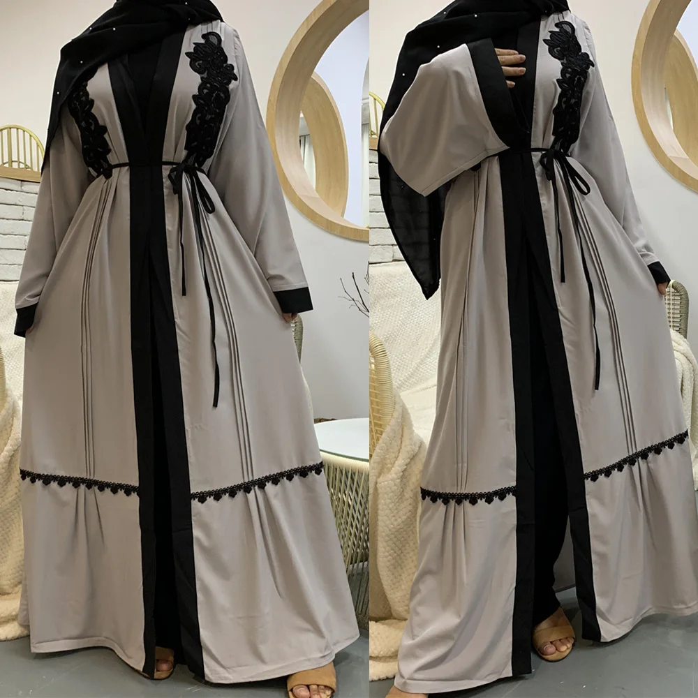 

Middle East Fashion Muslim Women Abayas Open Cardigan Maxi Dress Turkey Arab Dubai Kaftan Islam Robe Jalabiya Caftan Ramadan Eid