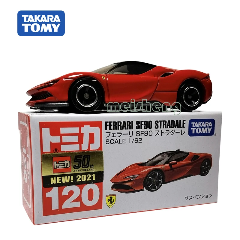 

TAKARA TOMY TOMICA Scale 1/62 Ferrari SF90 Stradale 120 Alloy Diecast Metal Car Model Vehicle Toys Gifts Collections