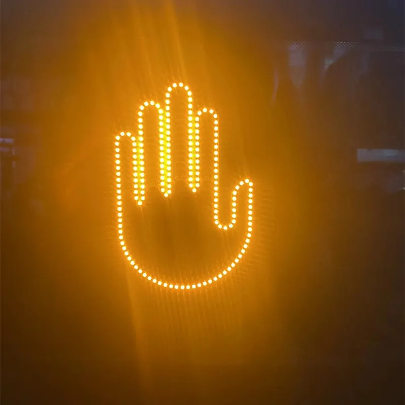 Забавный жест искусственная кожа с дистанционным управлением дорожные знаки