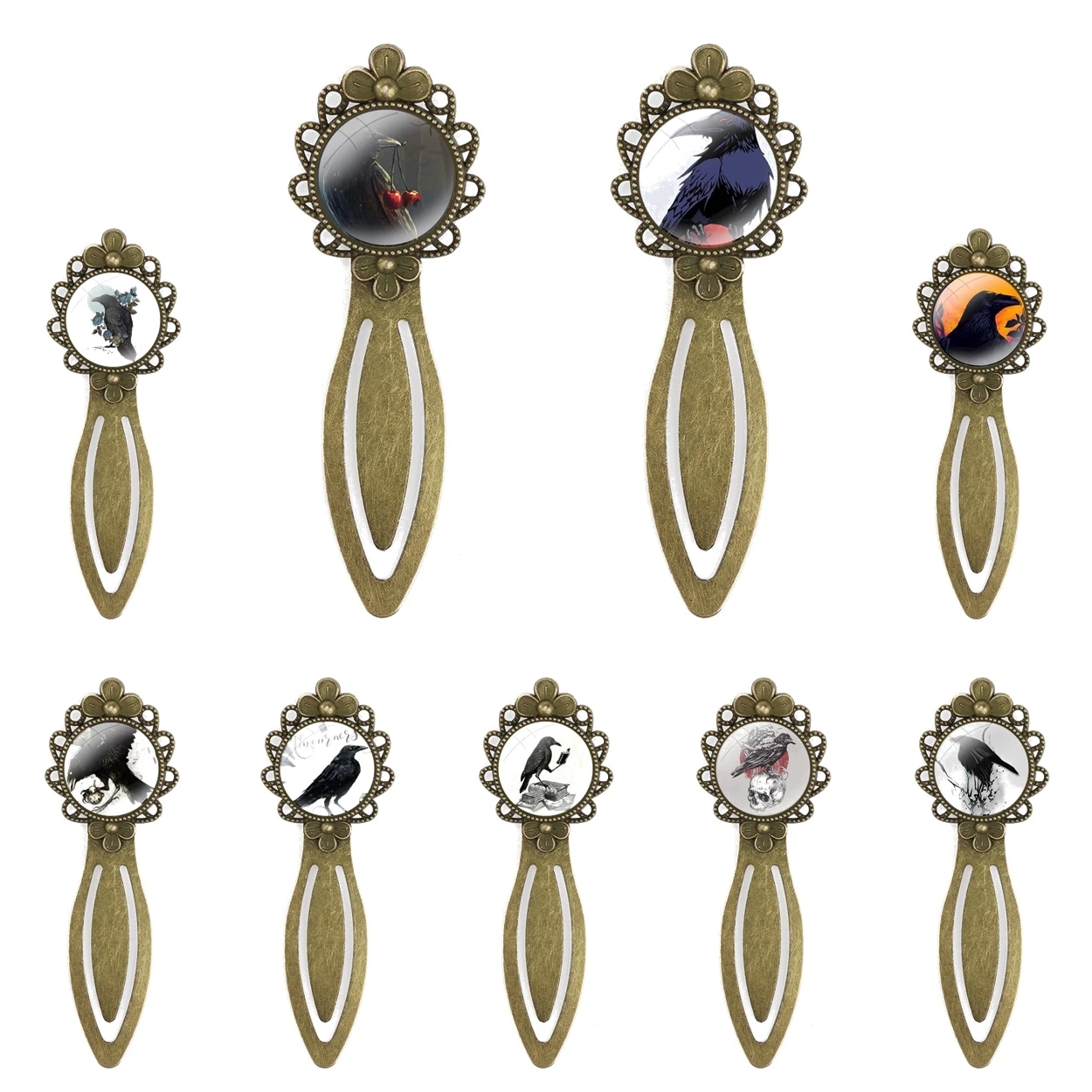 

Creative Metal Bookmarks Gift For Friends Stationery School Office Supply Animal Crow Fashion Creative Design Cartoon