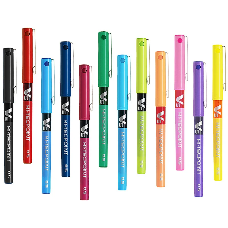

Japan BX-V5 0.5mm V7 0.7mm Straight Pen Large Capacity Color Ink Gel Pen Cute Stationary School Supplies